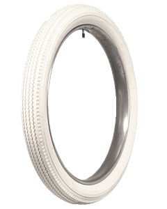 28X3 78M TT Coker Classic Zig-Zag Ripped all white/weiss Wulstreifen