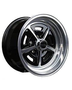 Alufelge 8x15 Maxilite Magnum 500 schwarz/glanzgedreht Pontiac