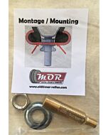 Messingventil 52mm - Außengewinde 12mm Schrader 2005 im Set mit Kontermutter & U-Scheibe